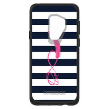DistinctInk™ OtterBox Symmetry Series Case for Apple iPhone / Samsung Galaxy / Google Pixel - Navy White Stripes Pink Love