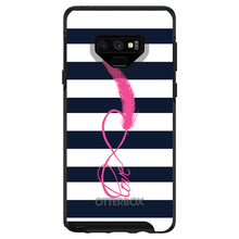 DistinctInk™ OtterBox Symmetry Series Case for Apple iPhone / Samsung Galaxy / Google Pixel - Navy White Stripes Pink Love