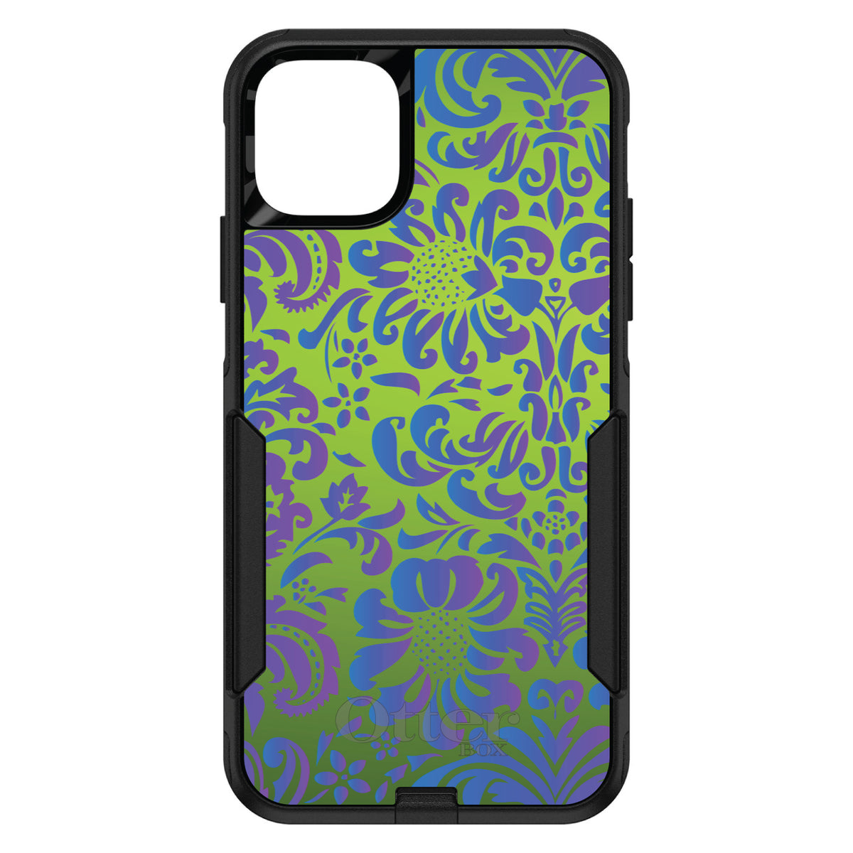 Green Purple Blue Floral Pattern OtterBox Commuter Case for iPhone & Galaxy, view 2