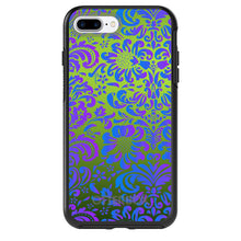 DistinctInk™ OtterBox Symmetry Series Case for Apple iPhone / Samsung Galaxy / Google Pixel - Green Purple Blue Floral Pattern