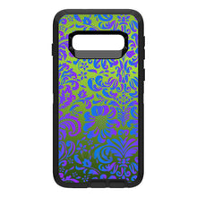 DistinctInk™ OtterBox Defender Series Case for Apple iPhone / Samsung Galaxy / Google Pixel - Green Purple Blue Floral Pattern