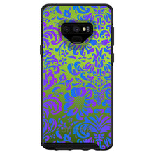 DistinctInk™ OtterBox Symmetry Series Case for Apple iPhone / Samsung Galaxy / Google Pixel - Green Purple Blue Floral Pattern