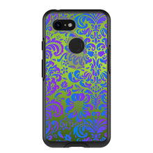 DistinctInk™ OtterBox Symmetry Series Case for Apple iPhone / Samsung Galaxy / Google Pixel - Green Purple Blue Floral Pattern