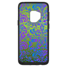 DistinctInk™ OtterBox Symmetry Series Case for Apple iPhone / Samsung Galaxy / Google Pixel - Green Purple Blue Floral Pattern