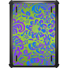 DistinctInk™ OtterBox Defender Series Case for Apple iPad / iPad Pro / iPad Air / iPad Mini - Green Purple Blue Floral Pattern
