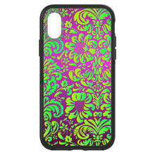 DistinctInk™ OtterBox Symmetry Series Case for Apple iPhone / Samsung Galaxy / Google Pixel - Purple Green Floral Pattern