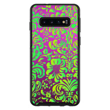 DistinctInk™ OtterBox Symmetry Series Case for Apple iPhone / Samsung Galaxy / Google Pixel - Purple Green Floral Pattern