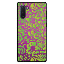 DistinctInk® Hard Plastic Snap-On Case for Apple iPhone or Samsung Galaxy - Purple Green Floral Pattern
