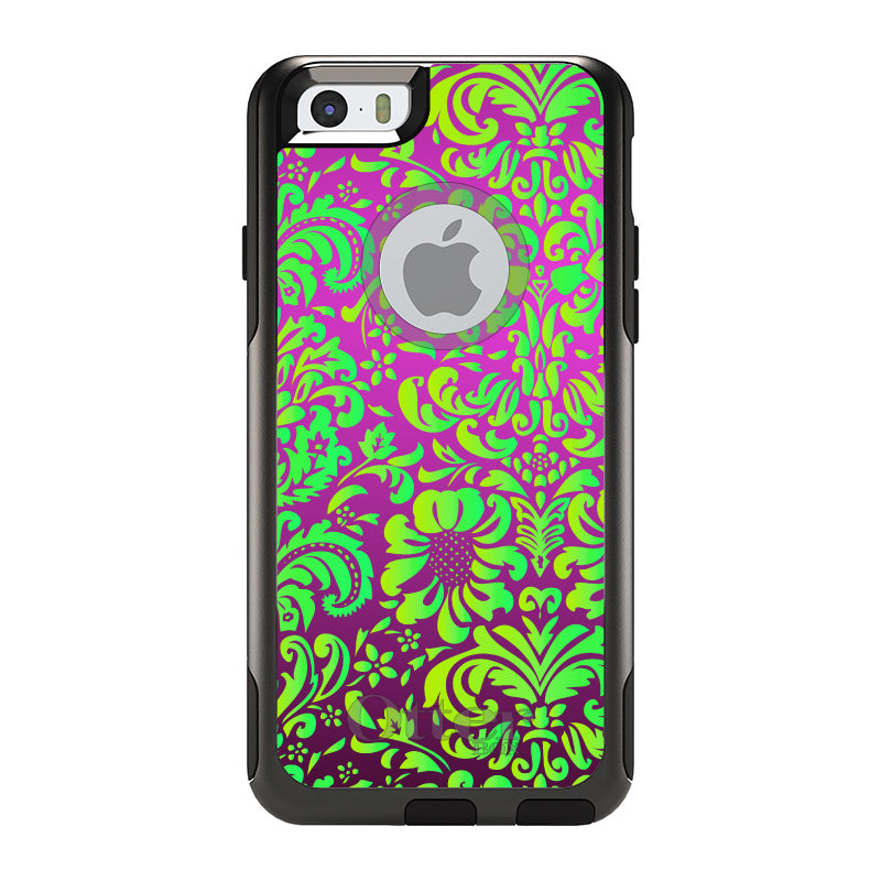 Purple Green Floral Pattern OtterBox Commuter Case for iPhone & Galaxy, view 4