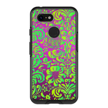 DistinctInk™ OtterBox Symmetry Series Case for Apple iPhone / Samsung Galaxy / Google Pixel - Purple Green Floral Pattern