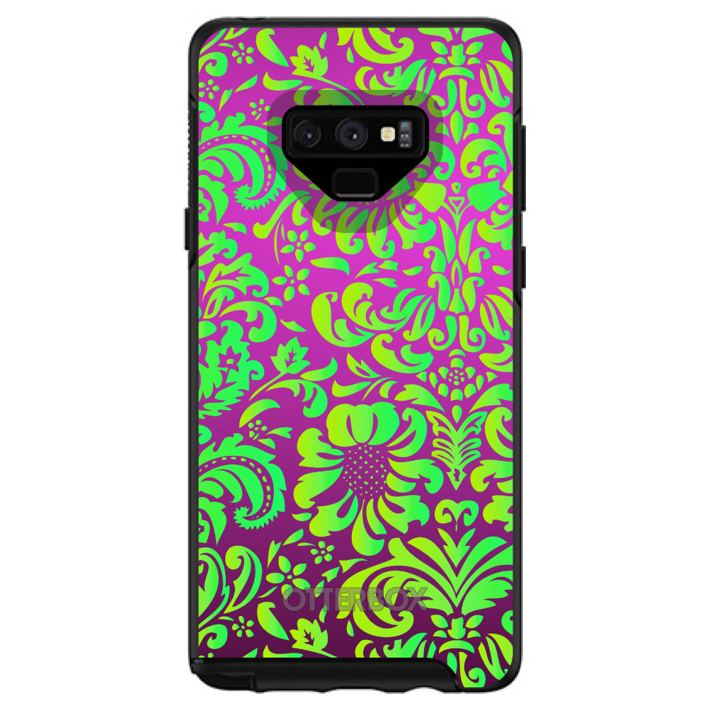 Purple Green Floral Pattern OtterBox Symmetry Case for iPhone & Galaxy, view 13