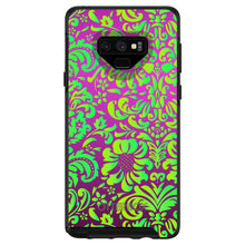 DistinctInk™ OtterBox Symmetry Series Case for Apple iPhone / Samsung Galaxy / Google Pixel - Purple Green Floral Pattern