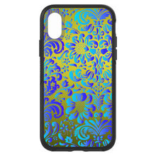 DistinctInk™ OtterBox Symmetry Series Case for Apple iPhone / Samsung Galaxy / Google Pixel - Green Blue Teal Floral Pattern