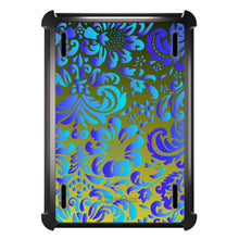 DistinctInk™ OtterBox Defender Series Case for Apple iPad / iPad Pro / iPad Air / iPad Mini - Green Blue Teal Floral Pattern