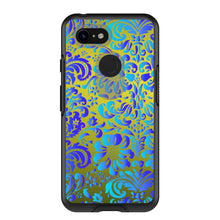 DistinctInk™ OtterBox Symmetry Series Case for Apple iPhone / Samsung Galaxy / Google Pixel - Green Blue Teal Floral Pattern