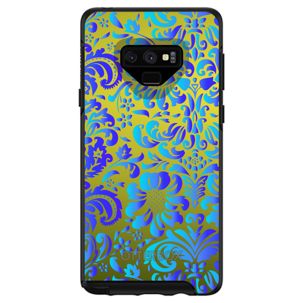 Green Blue Teal Floral Pattern OtterBox Symmetry Case for iPhone & Galaxy, view 13