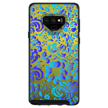 DistinctInk™ OtterBox Symmetry Series Case for Apple iPhone / Samsung Galaxy / Google Pixel - Green Blue Teal Floral Pattern