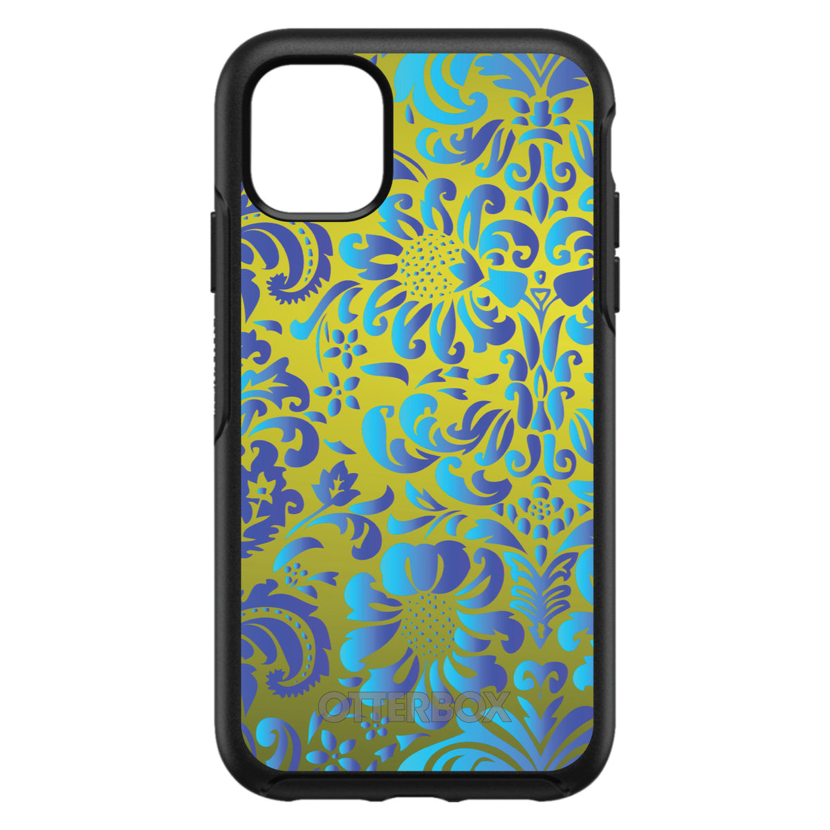 Green Blue Teal Floral Pattern OtterBox Symmetry Case for iPhone & Galaxy