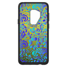 DistinctInk™ OtterBox Symmetry Series Case for Apple iPhone / Samsung Galaxy / Google Pixel - Green Blue Teal Floral Pattern