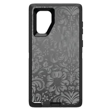 DistinctInk™ OtterBox Defender Series Case for Apple iPhone / Samsung Galaxy / Google Pixel - Shades of Grey Floral Pattern