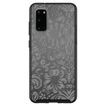 DistinctInk™ OtterBox Symmetry Series Case for Apple iPhone / Samsung Galaxy / Google Pixel - Shades of Grey Floral Pattern