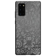 DistinctInk® Hard Plastic Snap-On Case for Apple iPhone or Samsung Galaxy - Shades of Grey Floral Pattern