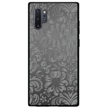DistinctInk® Hard Plastic Snap-On Case for Apple iPhone or Samsung Galaxy - Shades of Grey Floral Pattern