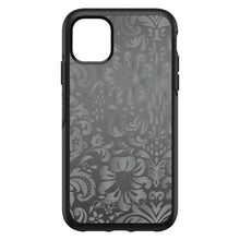 DistinctInk™ OtterBox Symmetry Series Case for Apple iPhone / Samsung Galaxy / Google Pixel - Shades of Grey Floral Pattern