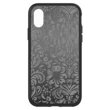 DistinctInk™ OtterBox Symmetry Series Case for Apple iPhone / Samsung Galaxy / Google Pixel - Shades of Grey Floral Pattern