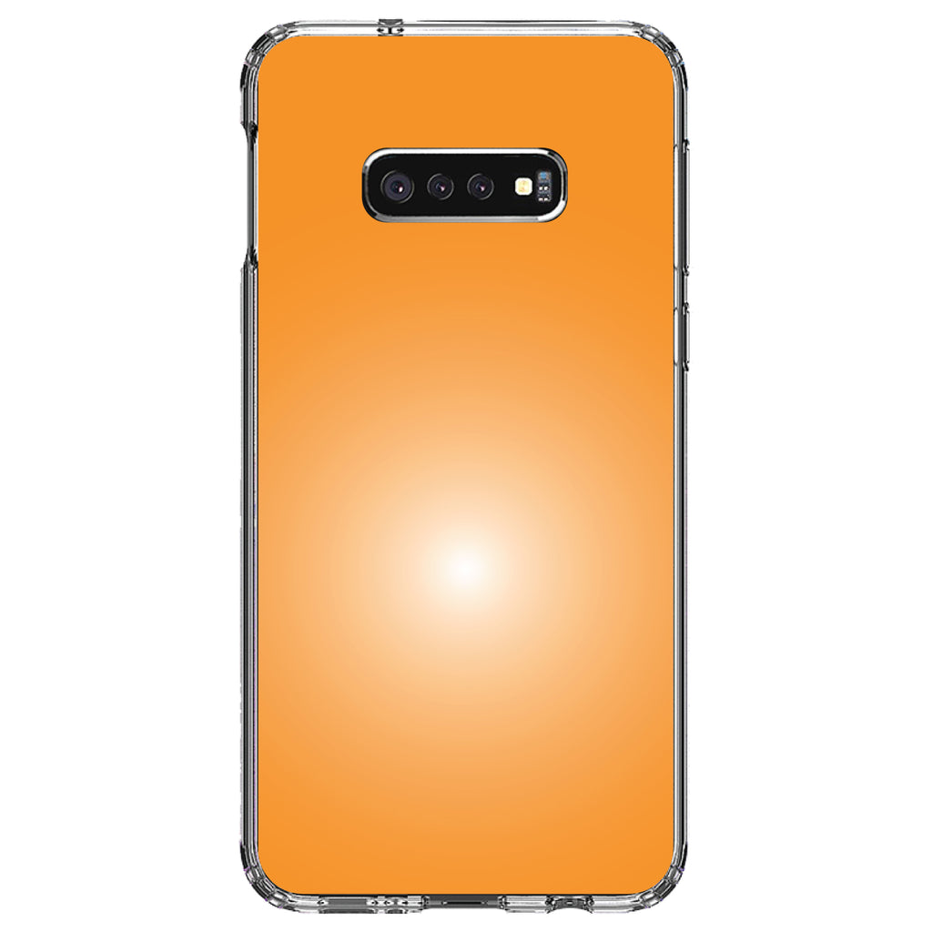 Orange White Gradient Burst Sun Clear Shockproof iPhone Case, view 18