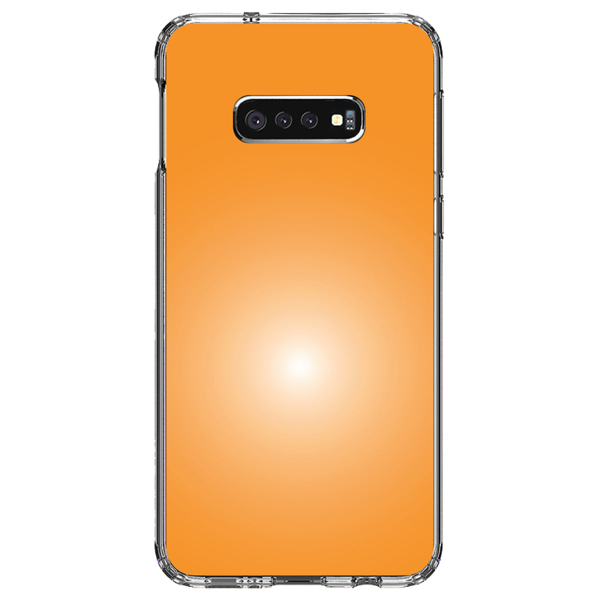 Orange White Gradient Burst Sun Clear Shockproof iPhone Case, view 18