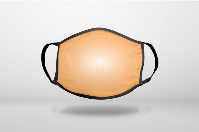 Orange White Gradient Burst Sun - 3-Ply Reusable Soft Face Mask Covering, Unisex, Cotton Inner Layer