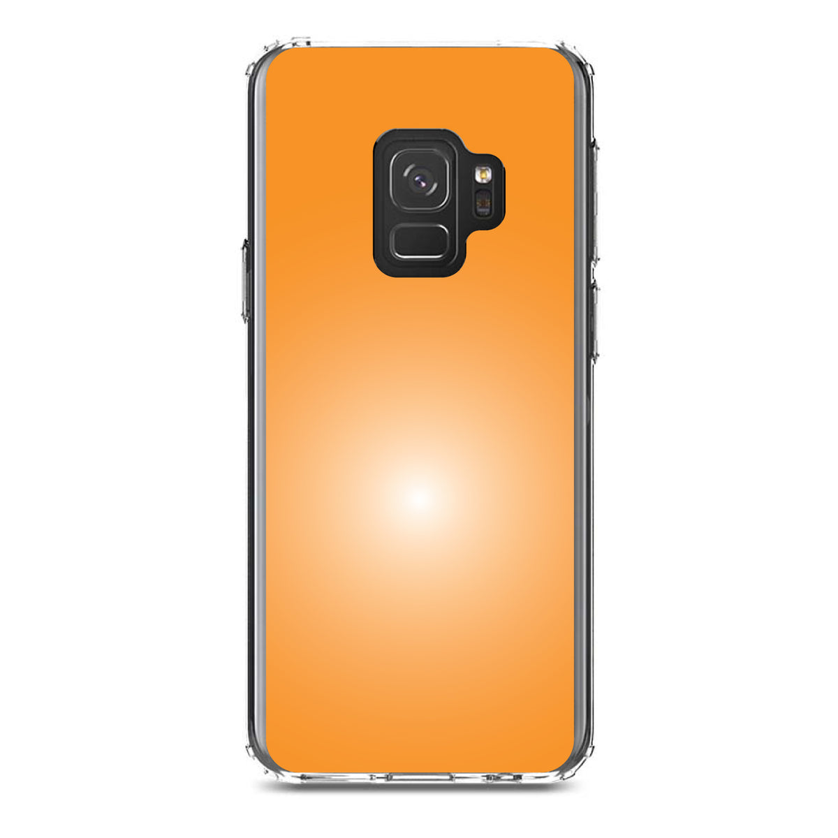 Orange White Gradient Burst Sun Clear Shockproof iPhone Case, view 19