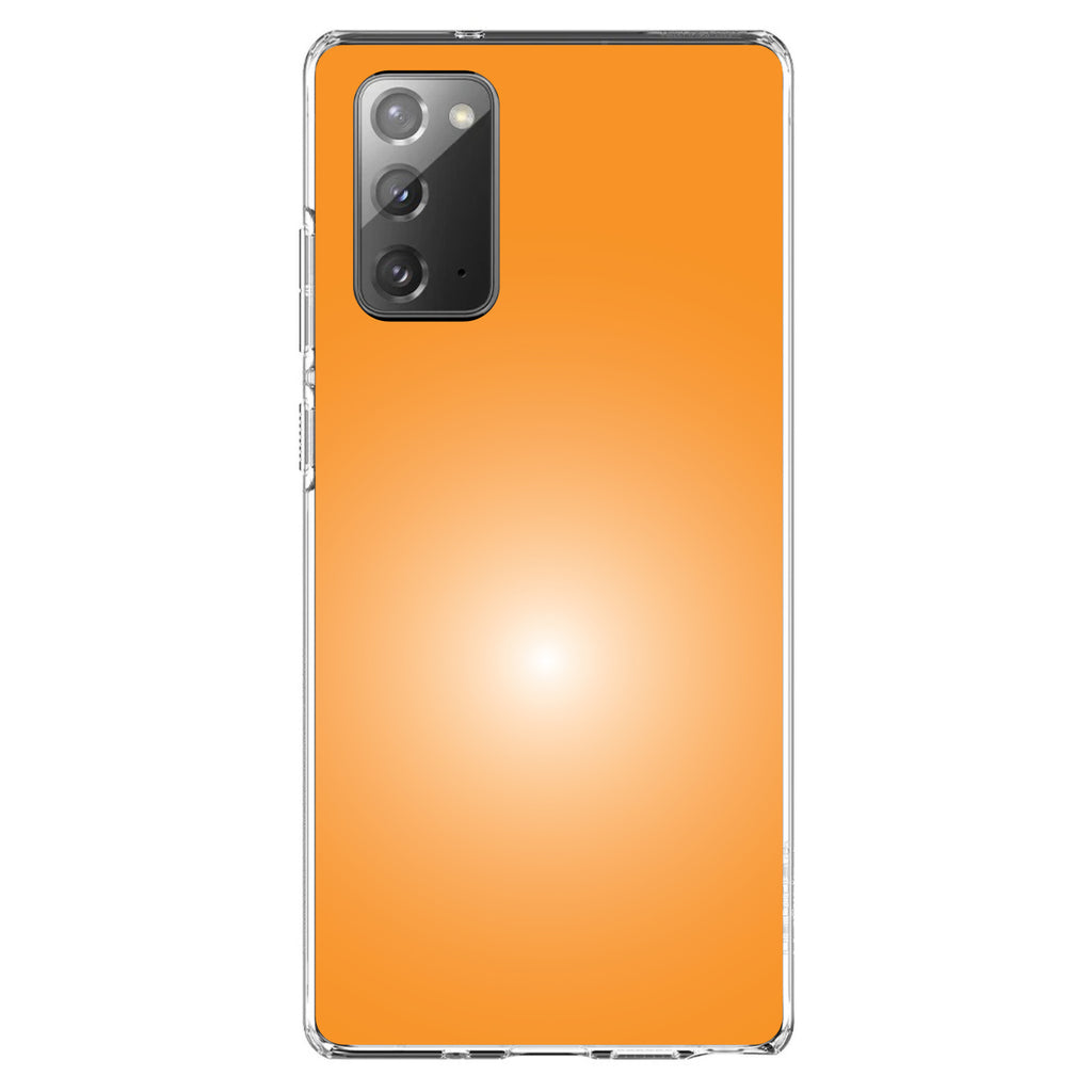 Orange White Gradient Burst Sun Clear Shockproof iPhone Case, view 7