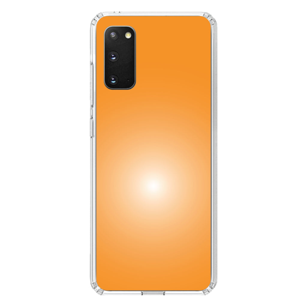 Orange White Gradient Burst Sun Clear Shockproof iPhone Case, view 14