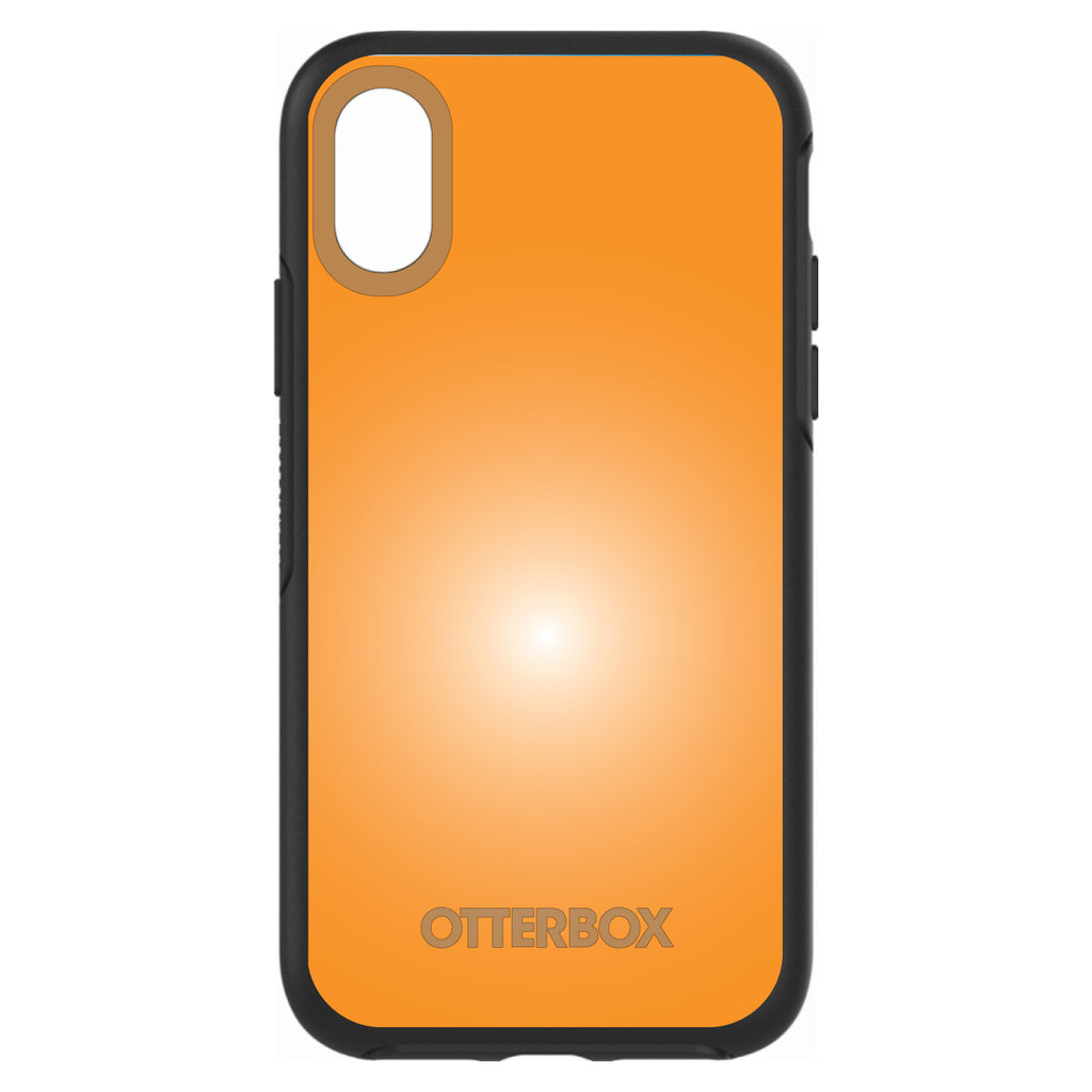 Orange White Gradient Burst Sun OtterBox Symmetry Case for iPhone & Galaxy, view 4