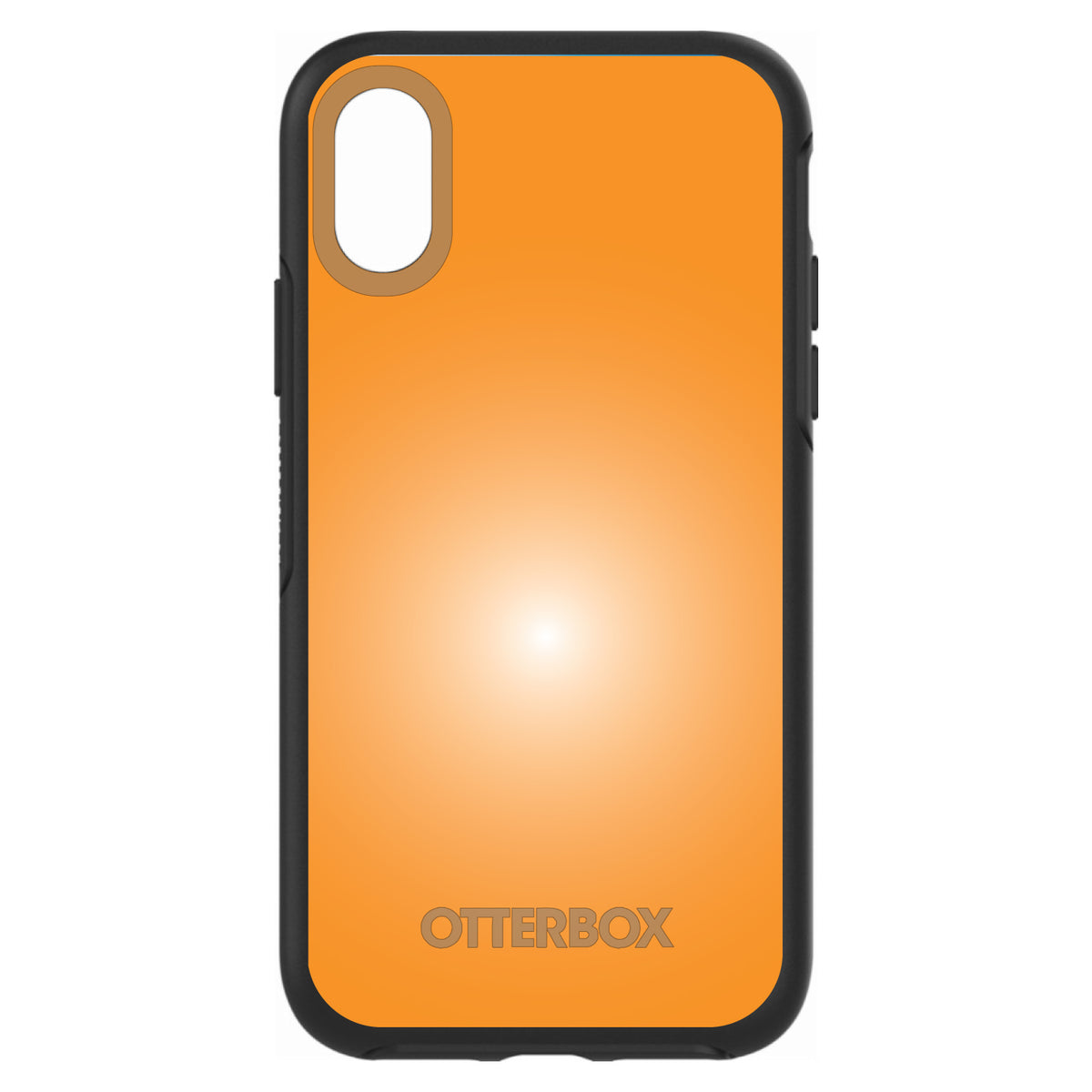 Orange White Gradient Burst Sun OtterBox Symmetry Case for iPhone & Galaxy, view 4