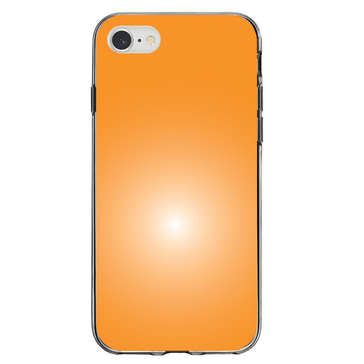 Orange White Gradient Burst Sun Clear Shockproof iPhone Case, view 5