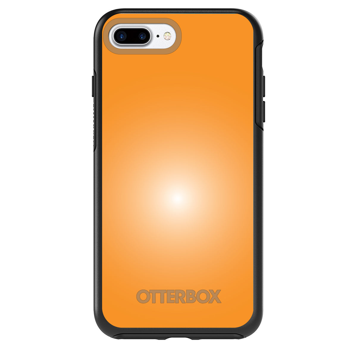 Orange White Gradient Burst Sun OtterBox Symmetry Case for iPhone & Galaxy, view 2