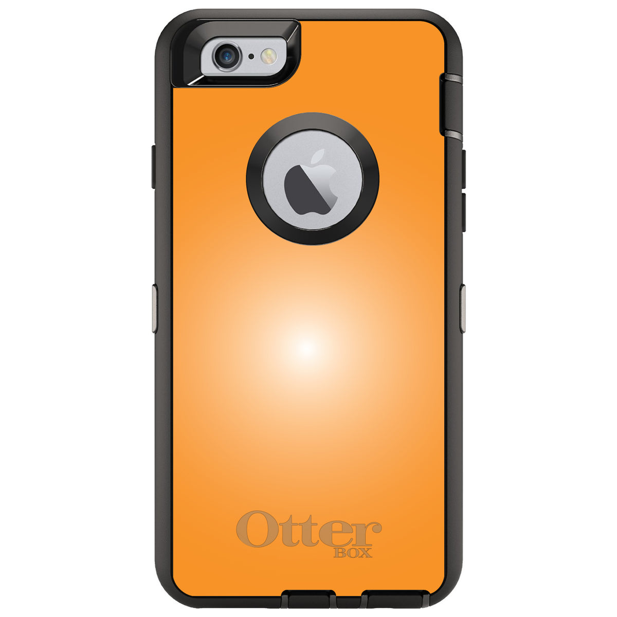 Orange White Gradient Burst Sun OtterBox Defender Case for iPhone & Galaxy, view 4