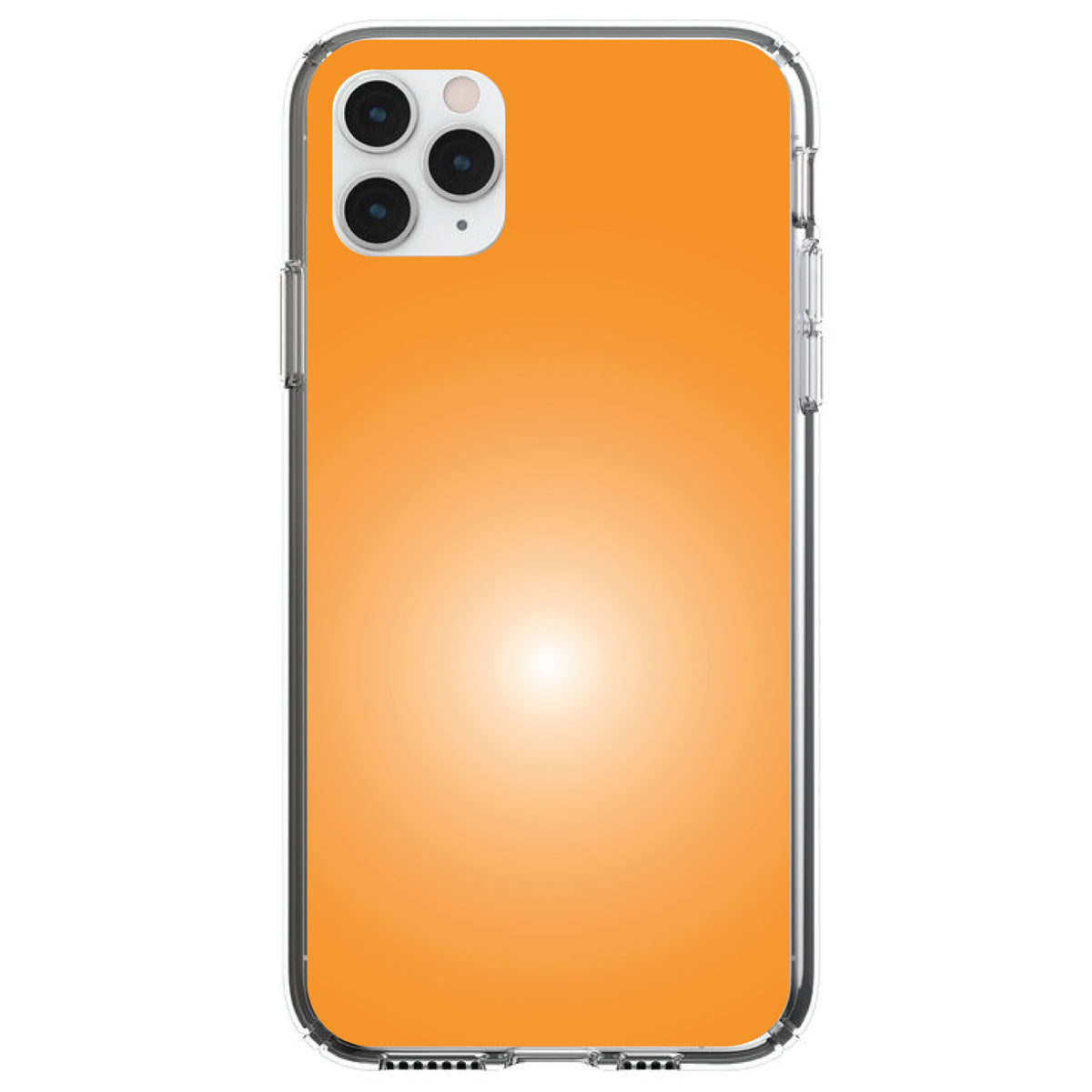 Orange White Gradient Burst Sun Clear Shockproof iPhone Case