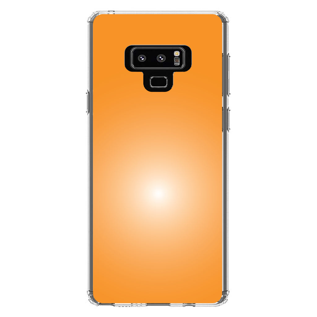 Orange White Gradient Burst Sun Clear Shockproof iPhone Case, view 11