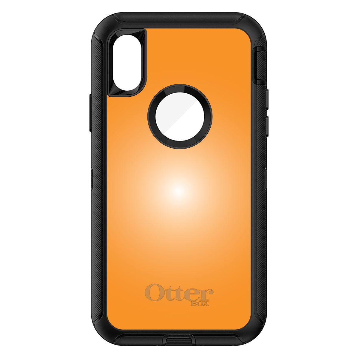 Orange White Gradient Burst Sun OtterBox Defender Case for iPhone & Galaxy, view 3