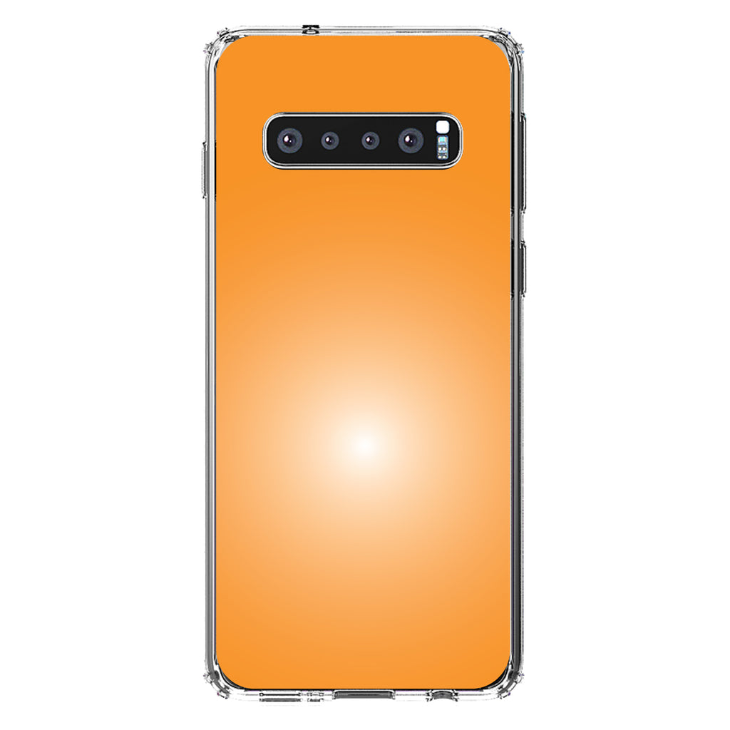 Orange White Gradient Burst Sun Clear Shockproof iPhone Case, view 17