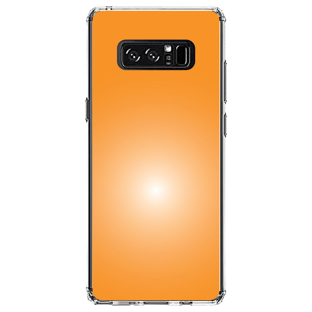 Orange White Gradient Burst Sun Clear Shockproof iPhone Case, view 12