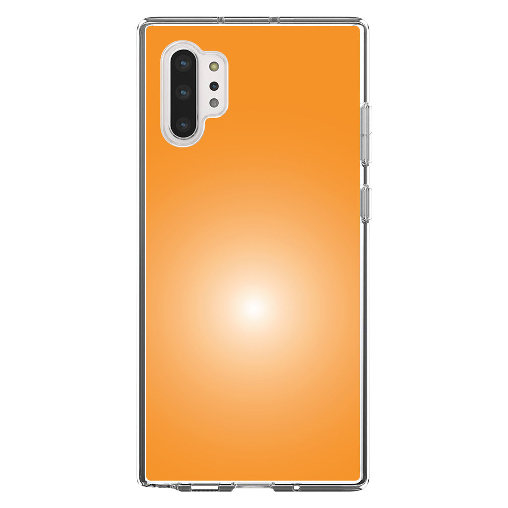 Orange White Gradient Burst Sun Clear Shockproof iPhone Case, view 10