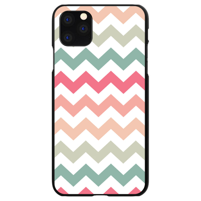 DistinctInk® Hard Plastic Snap-On Case for Apple iPhone or Samsung Galaxy - Pastel Chevron Wave Stripes