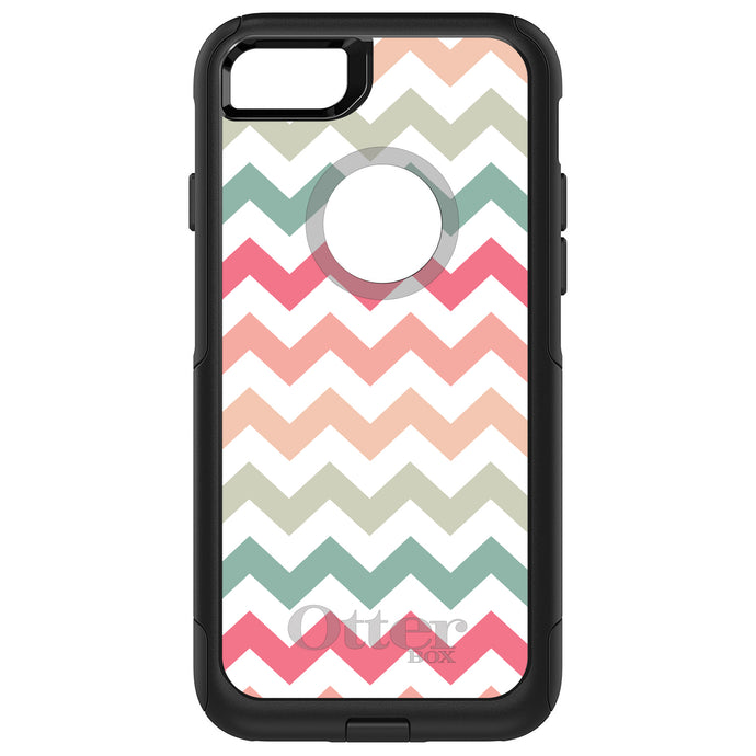 DistinctInk OtterBox Commuter Series Case for Apple iPhone or Samsung Galaxy - Pastel Chevron Wave Stripes