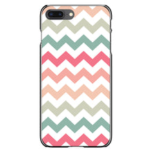 DistinctInk® Hard Plastic Snap-On Case for Apple iPhone or Samsung Galaxy - Pastel Chevron Wave Stripes