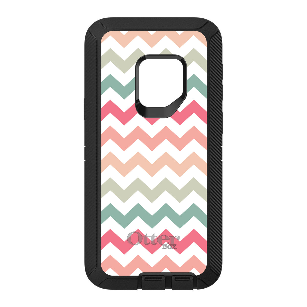 Pastel Chevron Wave Stripes OtterBox Defender Case for iPhone & Galaxy, view 11